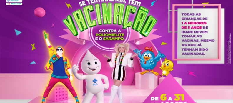 Anote aí! Campanha de Vacinação contra Sarampo e Poliomelite começa nesta segunda Anote aí! Campanha de Vacinação contra Sarampo e Poliomelite começa nesta segunda